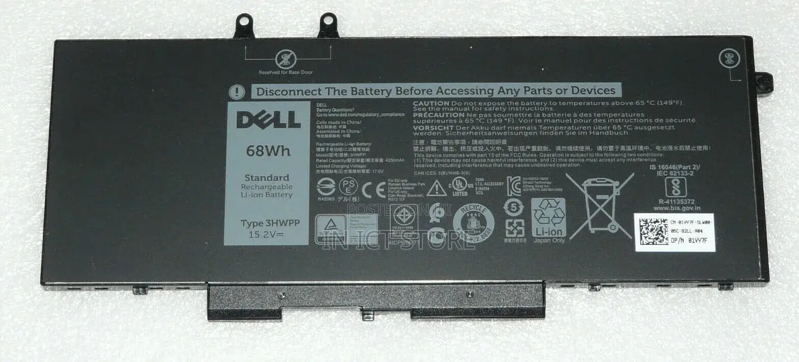 Dell Latitude 5501 5510 5400 5401 5410 5411 Battery