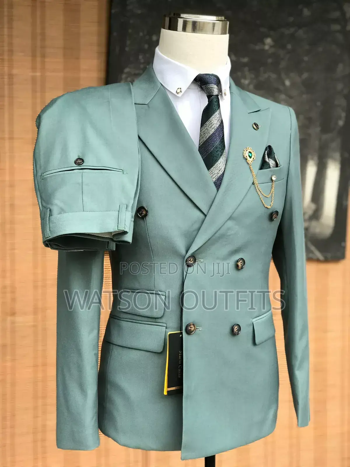 Light Green Suits(Six Button Men Suit)
