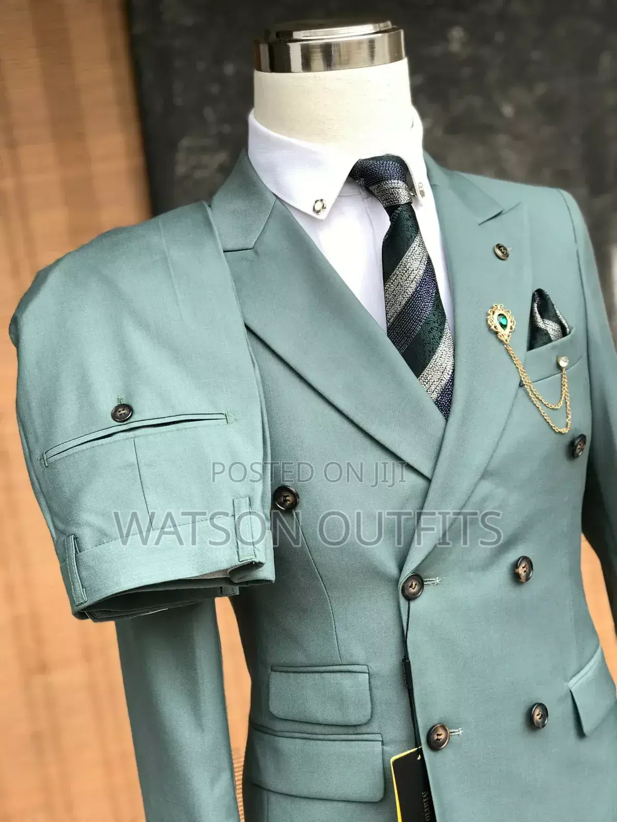 Light Green Suits(Six Button Men Suit)