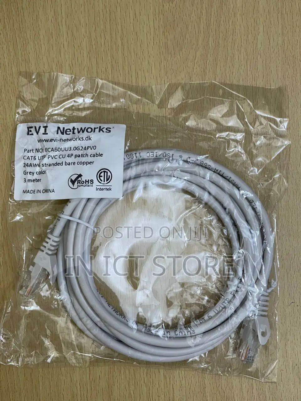 EVI Cat6 3.0m UTP Patch Cable