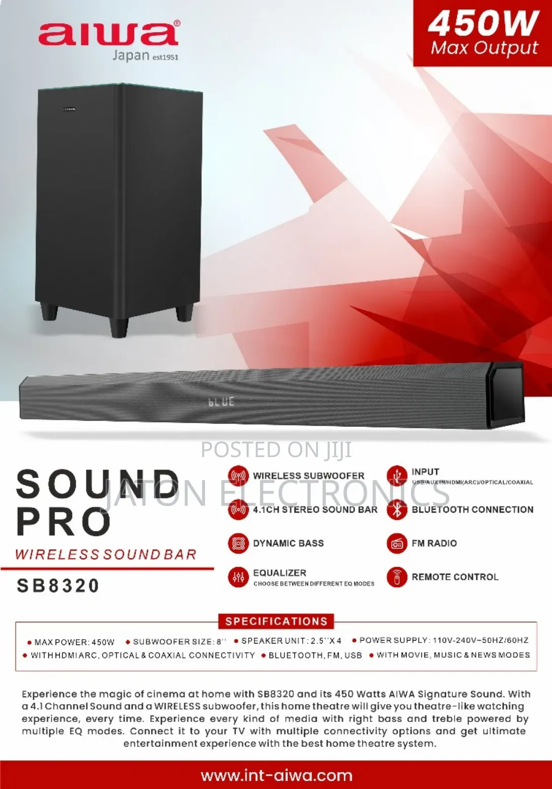 Aiwa Soundbar 450w