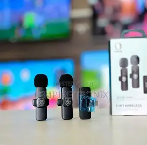 Green Lion 3 in 1 Wireless Microphone - Black