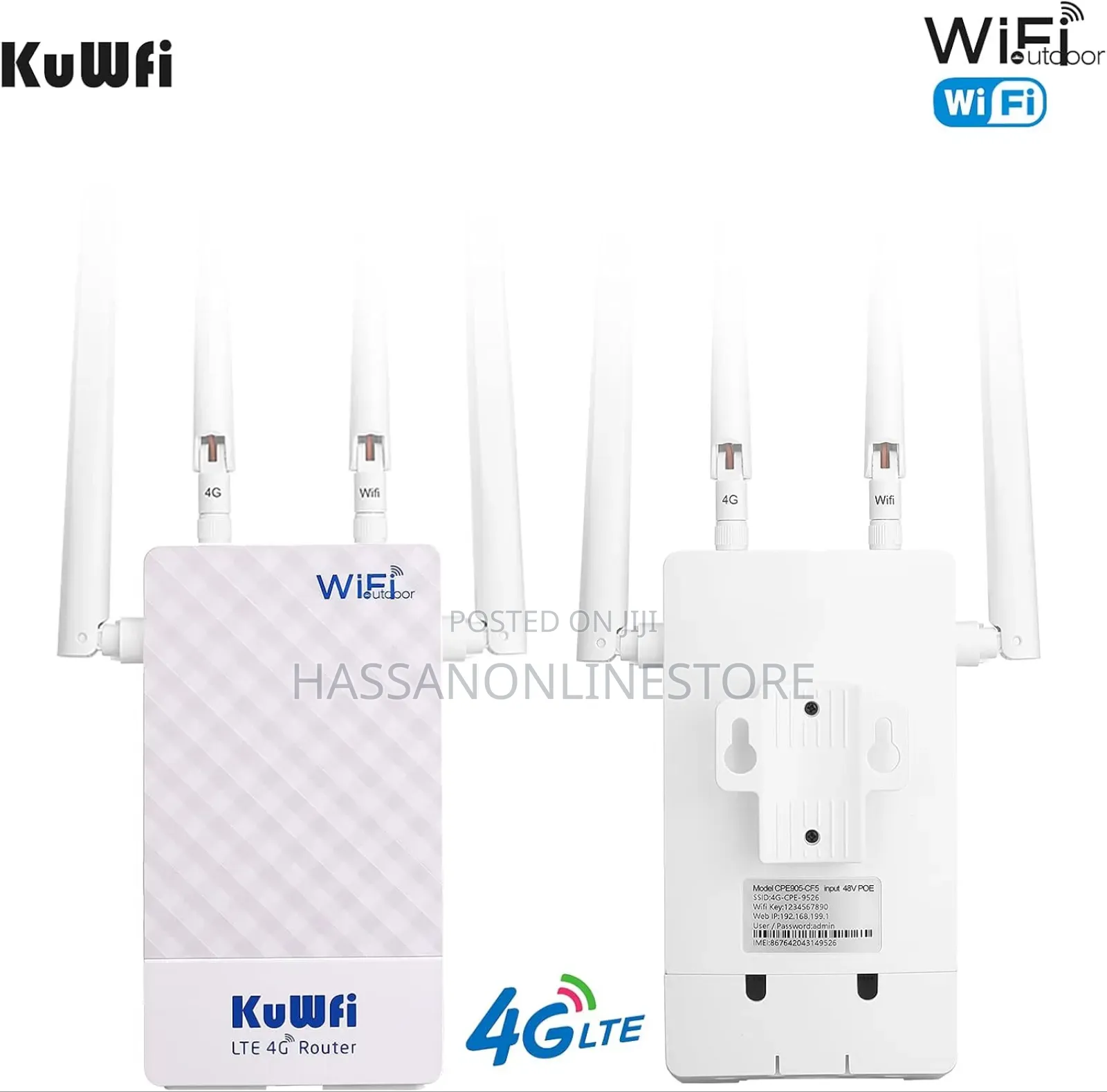 Kuwfi 4G LTE Outdoor Router With SIM Card Slot CPF905-CF5