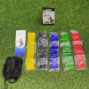 Resistance Bands Loop Set Of 5 Exercise Workout, Fitness