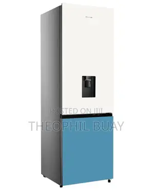 Hisense 350L White/Blue Double Door Fridge Dispenser H450BDB