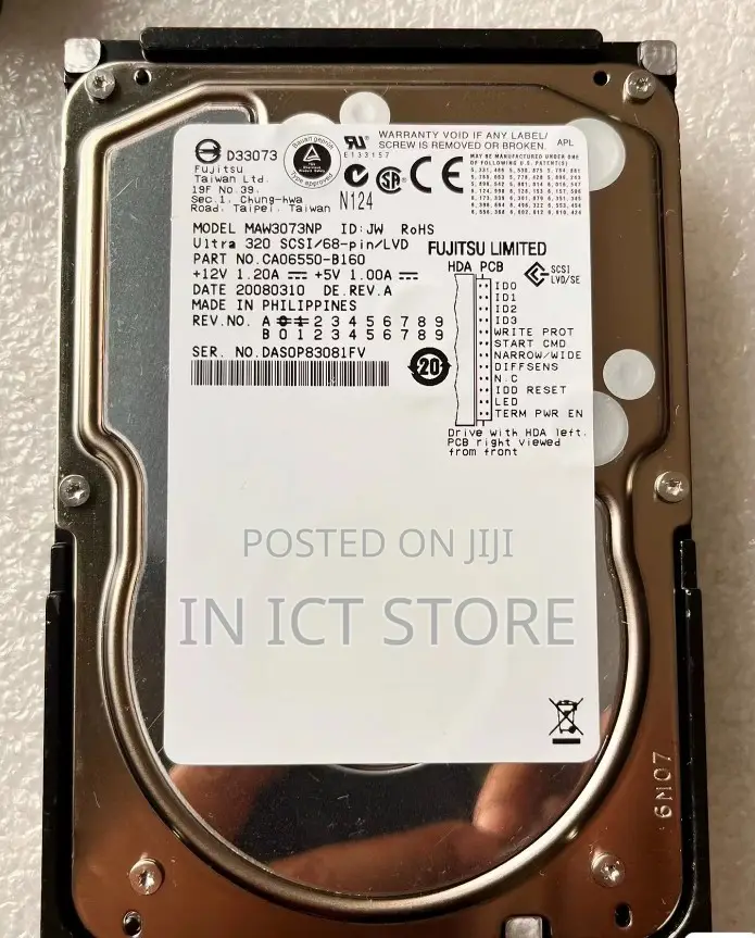 73GB 68-Pin 3.5’ 68PIN SCSI Hard Drive