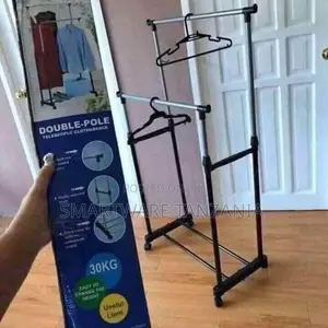 Double Rod Clothing Rack for Hanging Clothes Closet Wardrobe