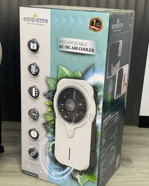 Rechargeable Water Mist Fan AC/DC Stand Fan 12" Cooler Box