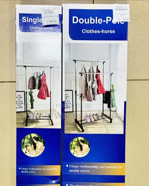 Clothes Rail, Portable Clothes Rack With Metal Storage Shelf
