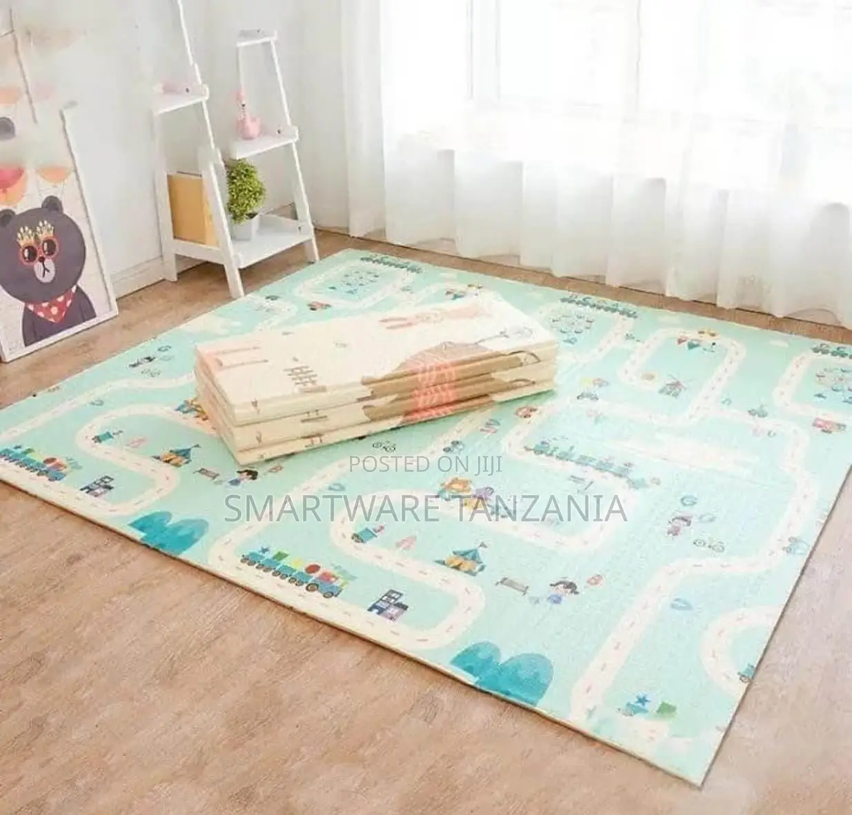 Game Area Rug, Baby Crawling Mats Soft, Thick Flannel Carpet