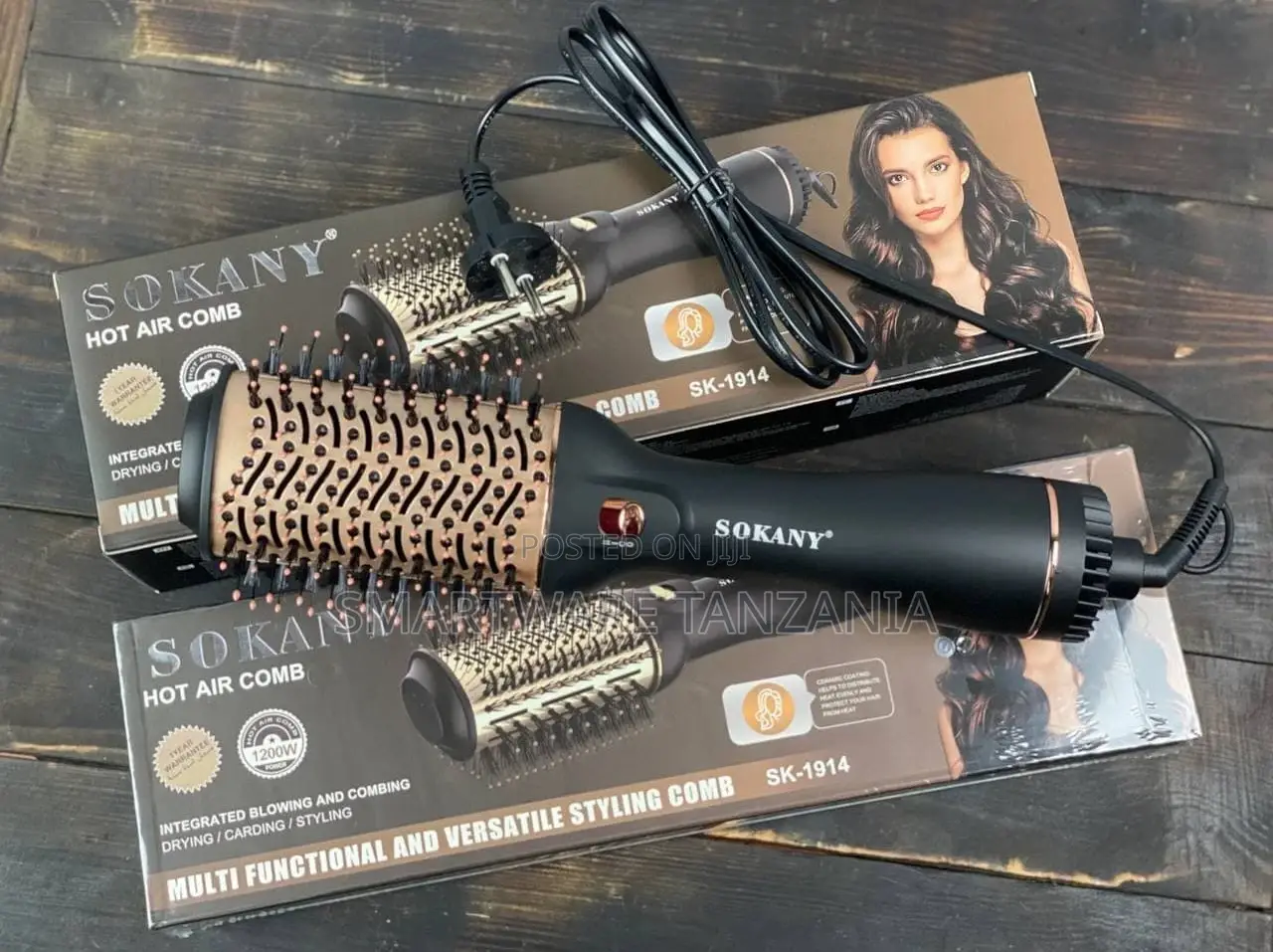 Portable Blow Dryer Brush Stylish Hair Drying, Volumizing