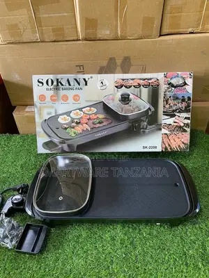 Electric Table Grill Korean Smokeless Grill Kitchen Pan BBQ
