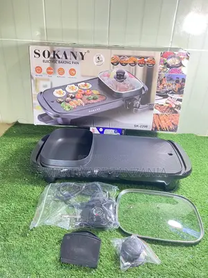 2 In 1 Electric Grill And Hot Pot Indoor And Outdoor Hot Pan