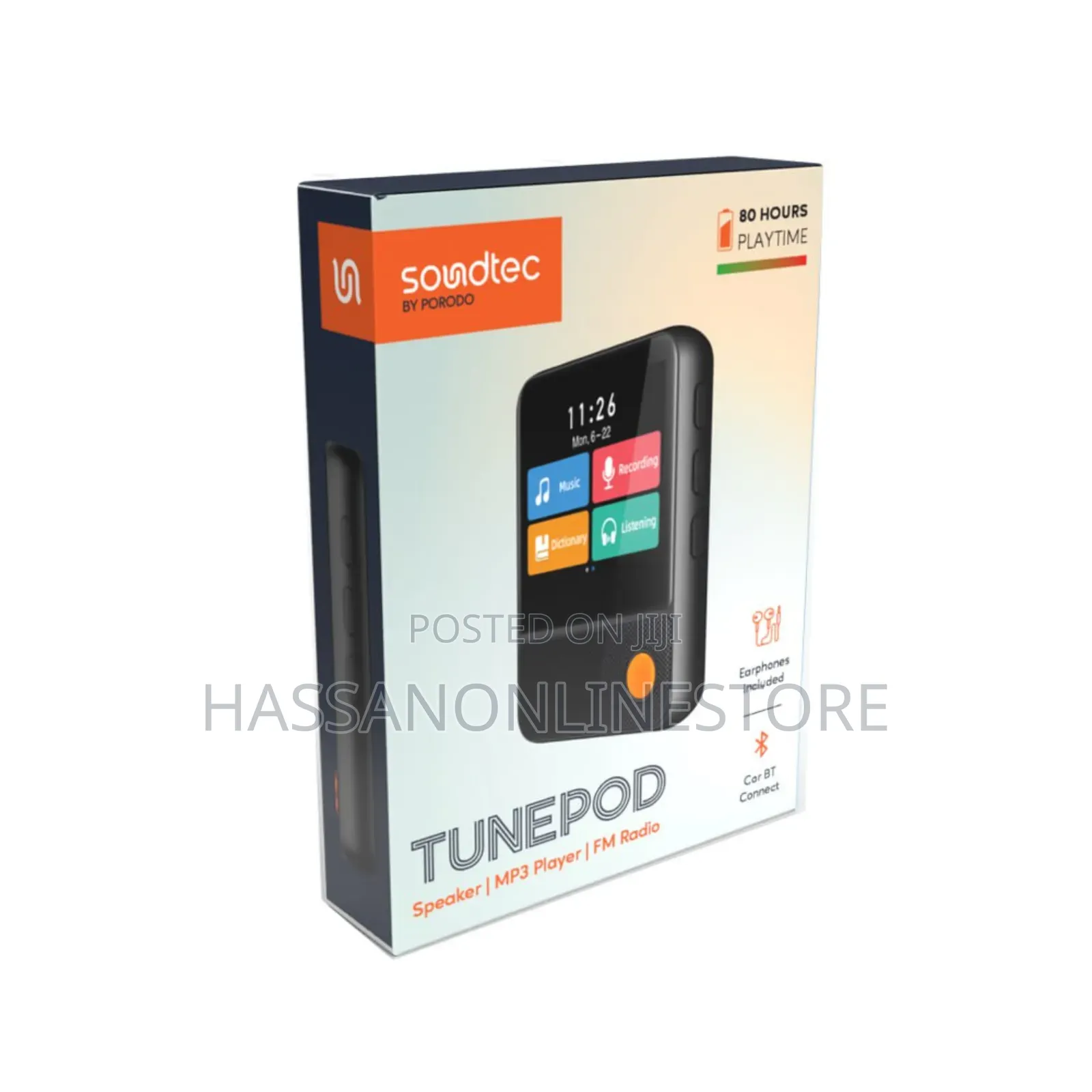 Porodo Soundtec Tunepod Speaker With MP3 Player, FM Radio