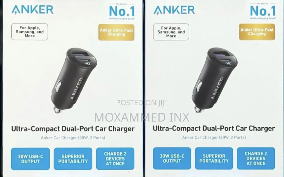 Ultra-Compact Dual-Port Car Charger 30watts