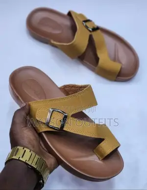 Viatu Wazi Vya Ngozi
