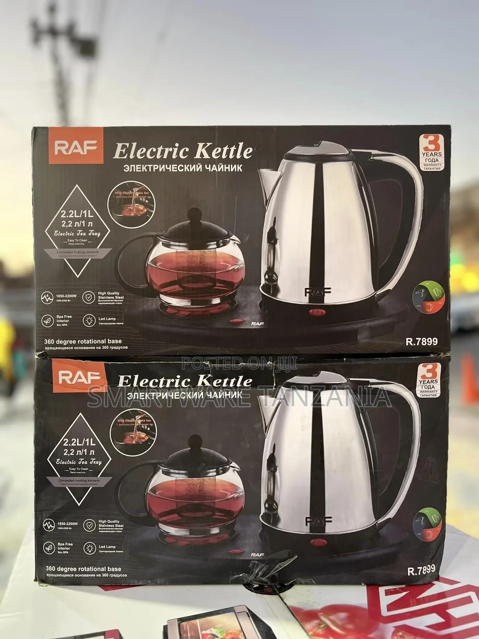 RAF Electric Kettle Set Steel Kettle With Auto Shut Off