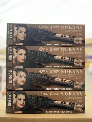 SOKANY Hair Straightener Brush Negative Ion/Heat Control