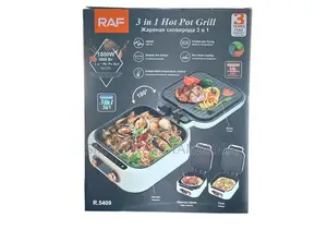 Electric Grill With Cooking Pot Multifunctional Cooker Fryer