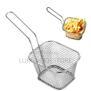 1pc Serving Baskets Stainless Steel Fry Basket Mini