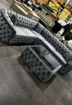 L-Shaped Sofa Set With Coffee Table