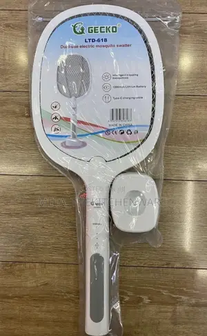 Gecko Rechargeable Electric Mosquito Fly Zapper Swatter
