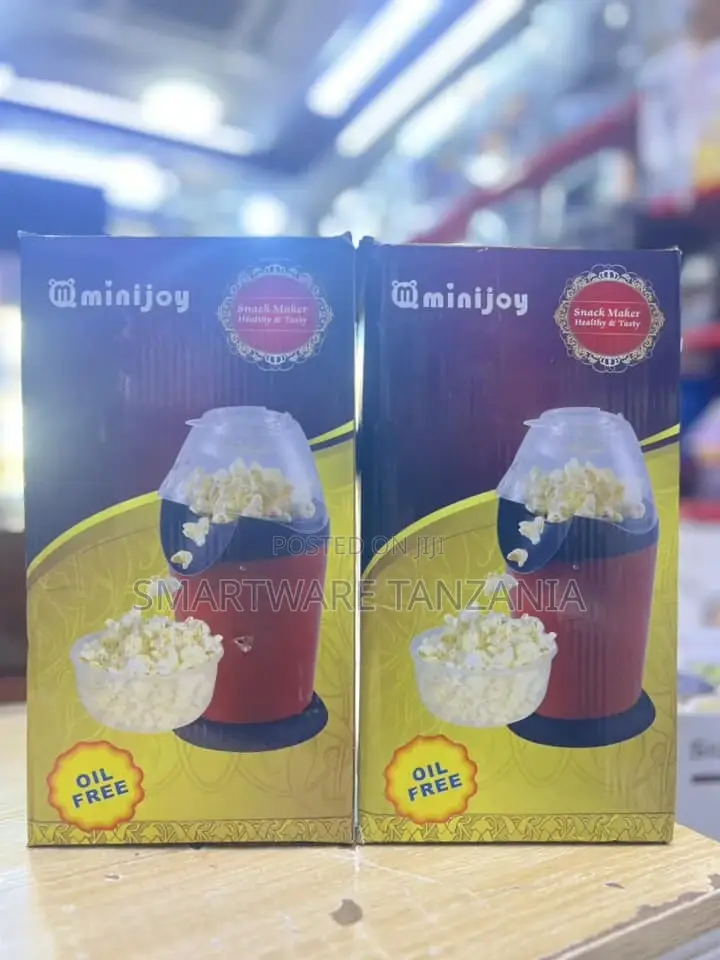 Electric Oil Free Popcorn Maker With Measuring Cup, Top Lid