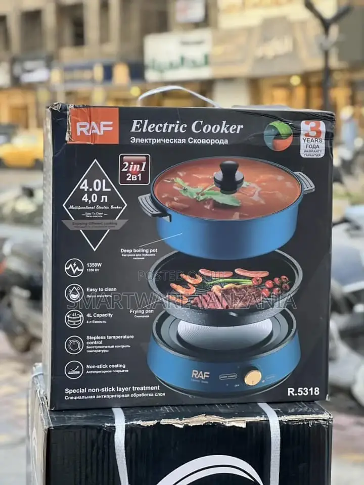 3 In 1 Indoor BBQ Grill 3-tier Food Steamer Digital Cooker