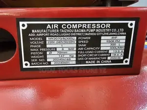 Meiyi Air Compressor 300L 4hp