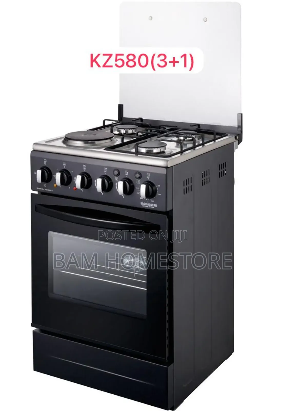 Cooker (3gas Burners+1 Electric Plate)