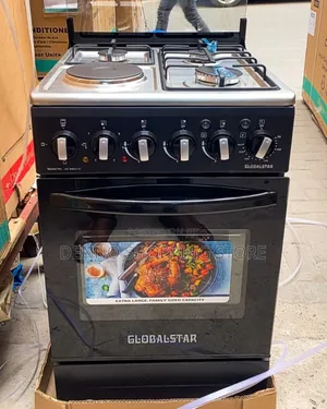 Global Cooker 50*50(3gas 1electric) +Electric Oven Black