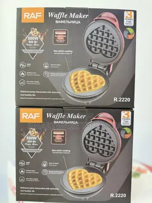 Grill Machine Waffle Maker Red Round Griddle Sandwich Eggs