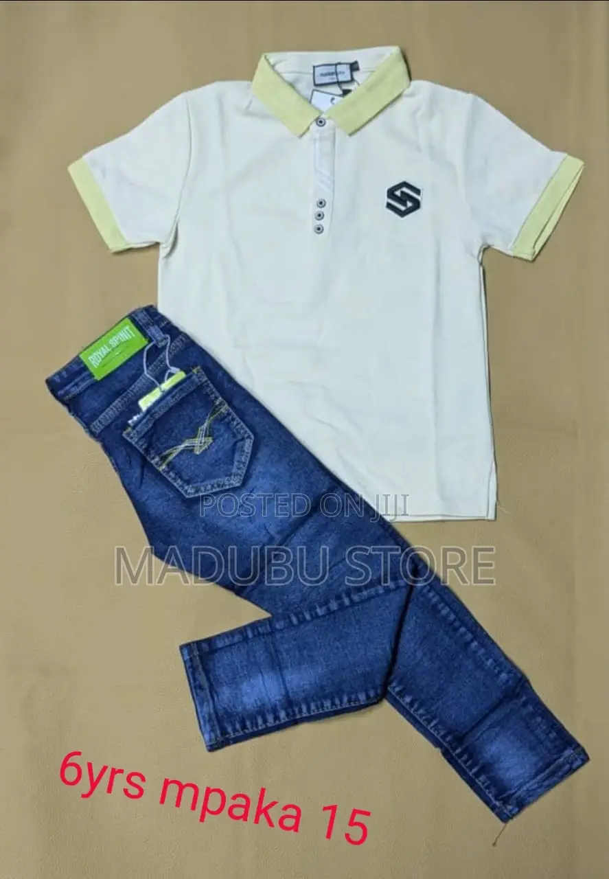 A Set of Children Jeans and T-Shirt