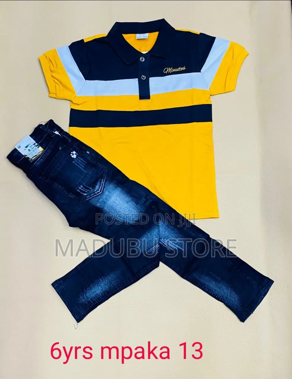 A Set of Children Jeans and T-Shirt