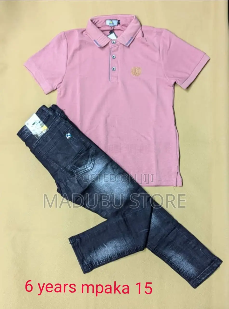 A Set of Children Jeans and T-Shirt