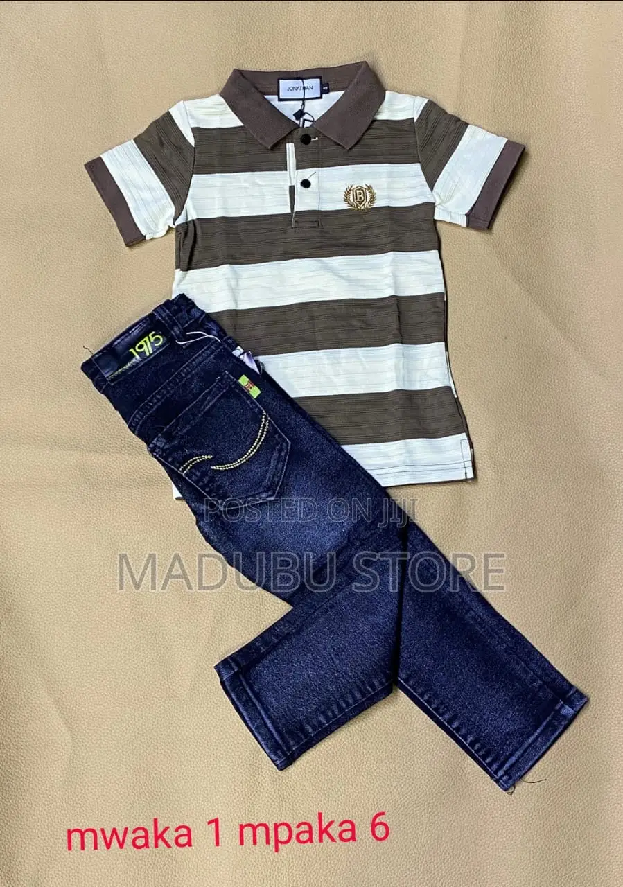 A Set of Children Jeans and T-Shirt