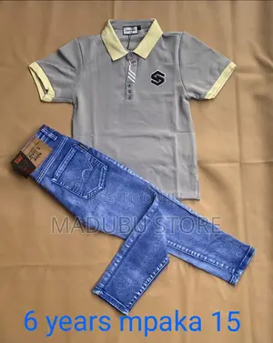 A Set of Children Jeans and T-Shirt