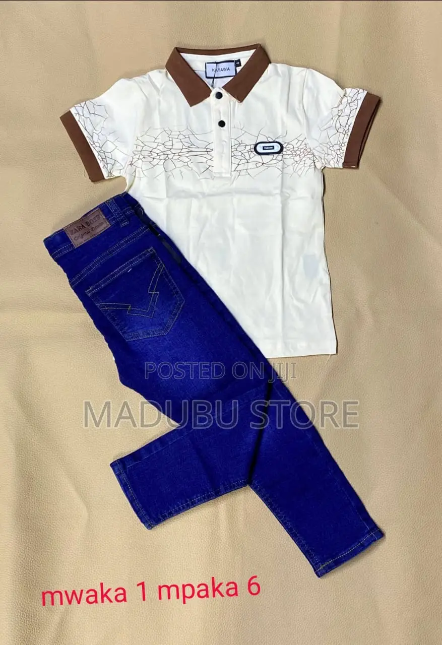 A Set of Children Jeans and T-Shirt