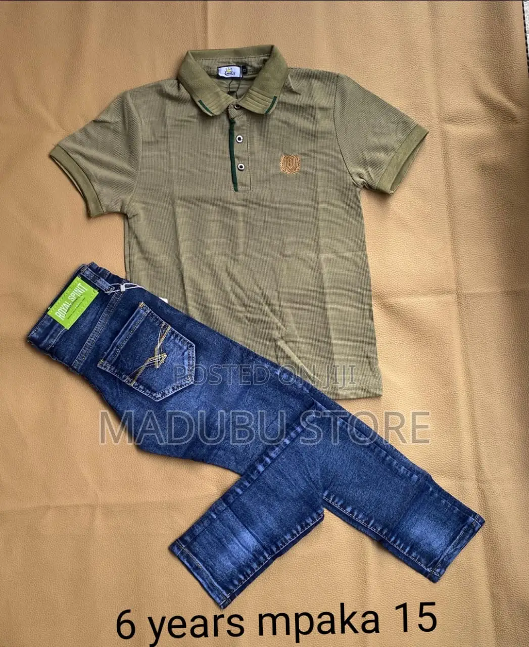 A Set of Children Jeans and T-Shirt