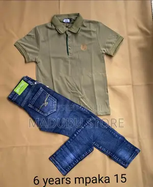 A Set of Children Jeans and T-Shirt