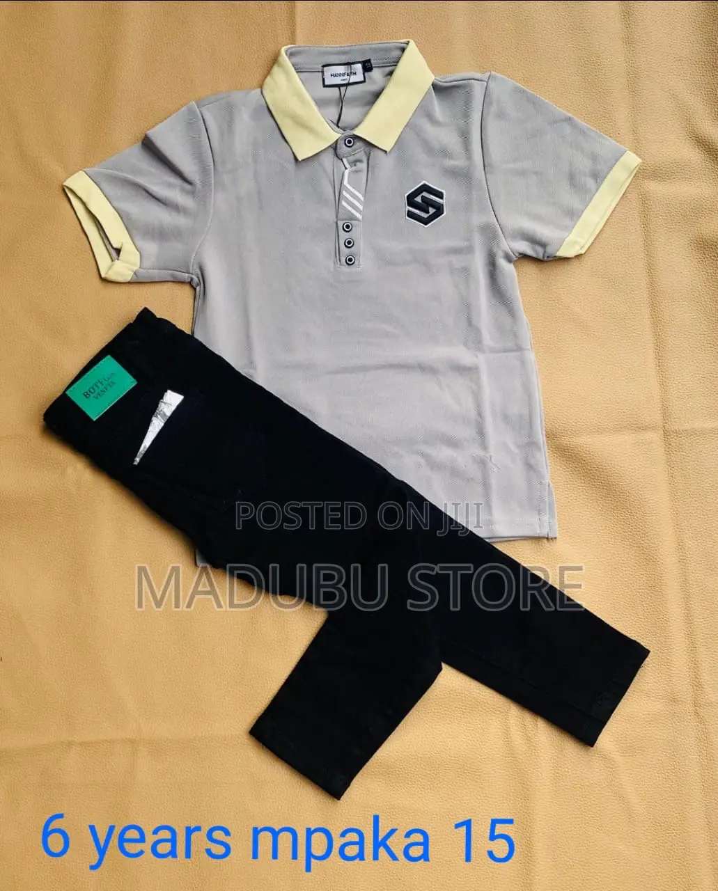 A Set of Children Jeans and T-Shirt