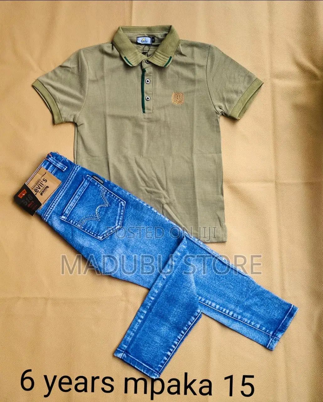 A Set of Children Jeans and T-Shirt
