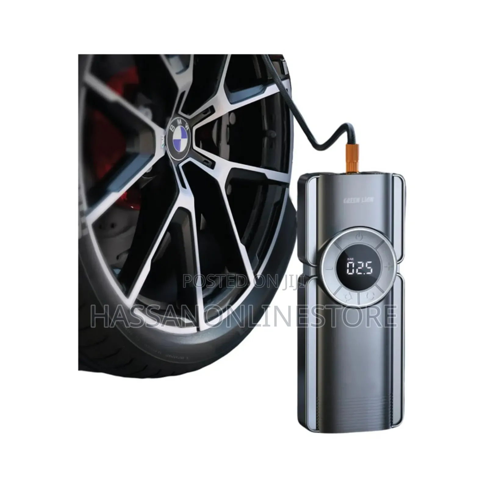 Green Lion Portable Jump Starter With Air Pump – Black