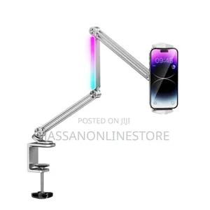Porodo Multi-Joint Aluminum Desk Mount With RGB Light