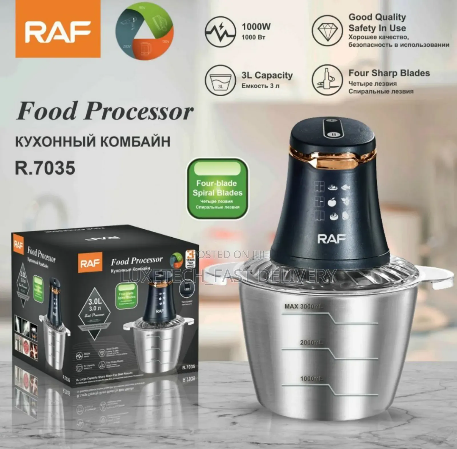 Raf Food Processoor/Food Chopper 3l