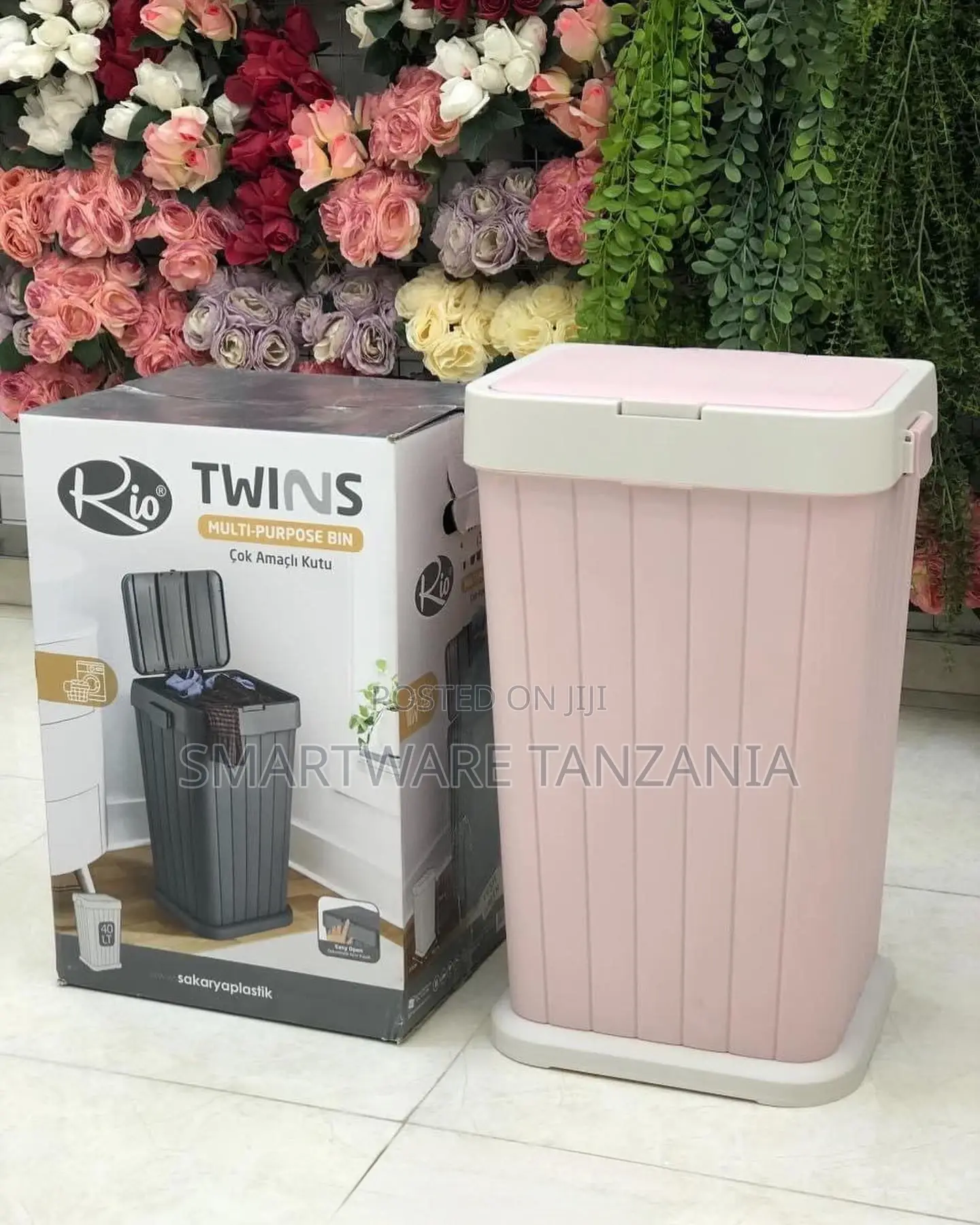 Basket for Laundry With Clips Lock Button, for Bathroom