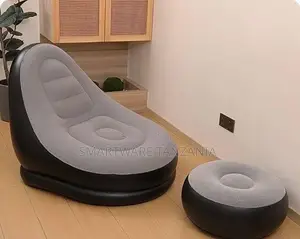 Lazy Sofa Relax Chair Foot Rest Stool Indoor With Pump