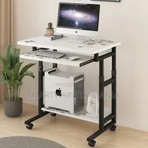 Adjustable Overbed Bedside Mobile Rolling Laptop Stand
