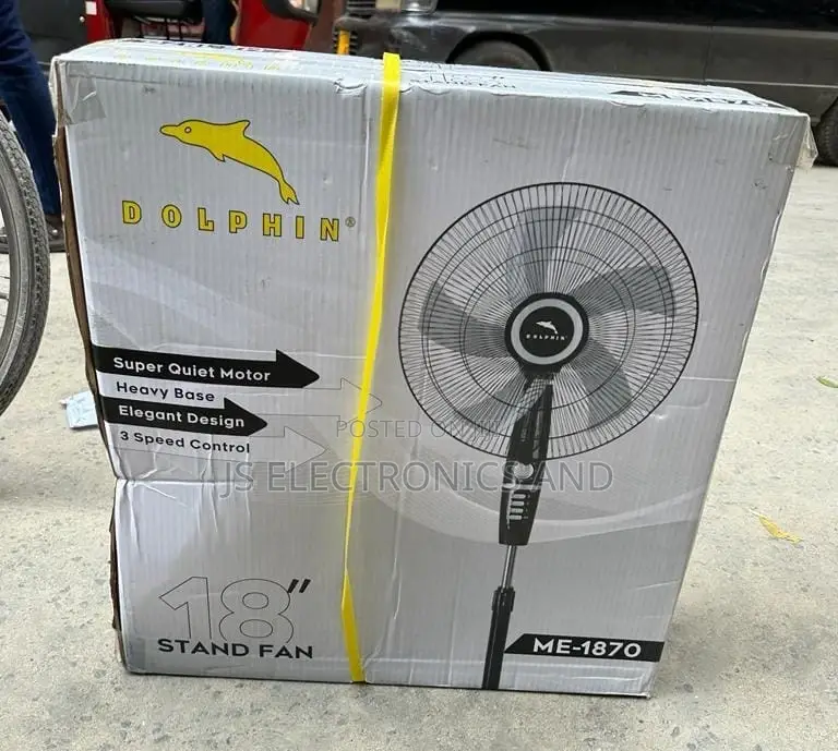Dolphin Stand Fan Size 18 Ni Imara Sana Pia Inatumia Umeme