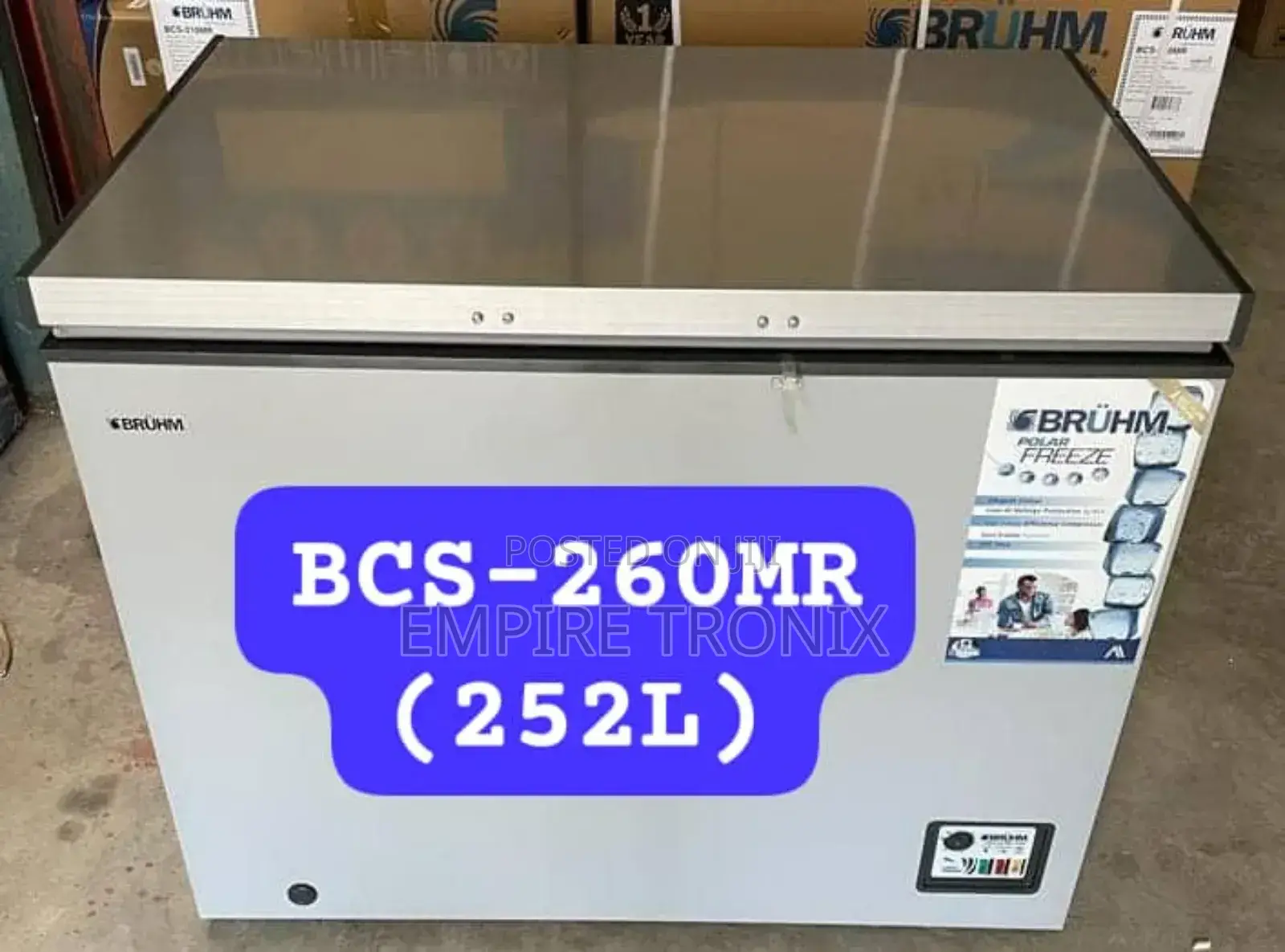 BRUHM 252L Single Door Chest Freezer (BCS-260MR)